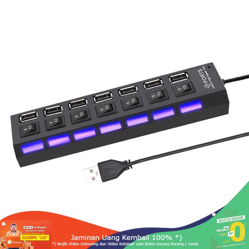 (BISA COD) RVOSTR OEING USB Hub 2.0 7 Port - U911