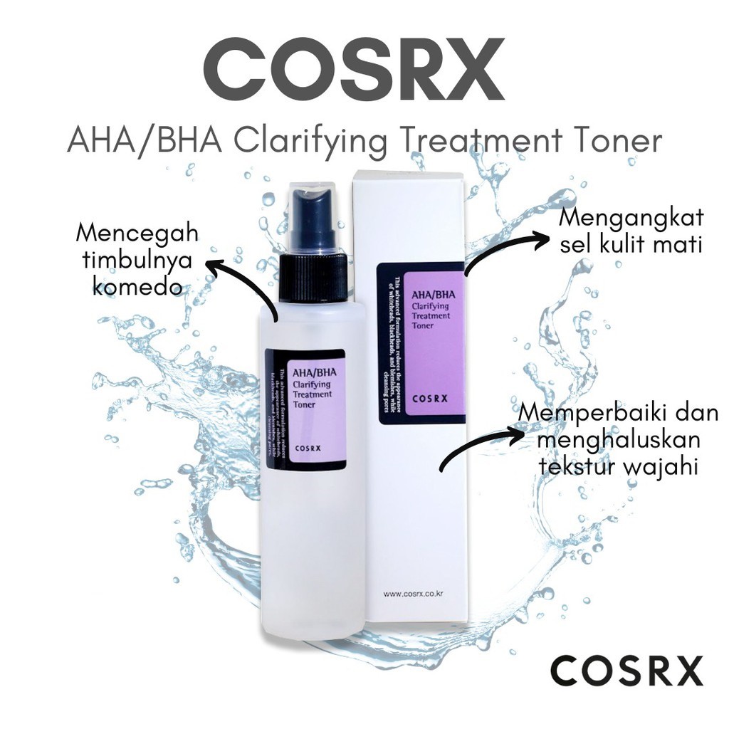 COSRX AHA BHA Clarifying Treatment Toner ORIGINAL - 150ml (Mencegah Komedo &amp; Mengecilkan Pori-pori)