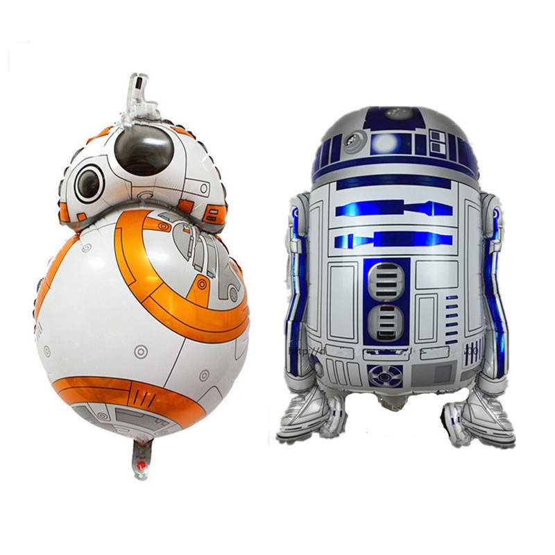 1pc Balon Foil Desain Disney Star Wars BB8 R2D2 Ukuran Besar Untuk Hadiah Ulang Tahun