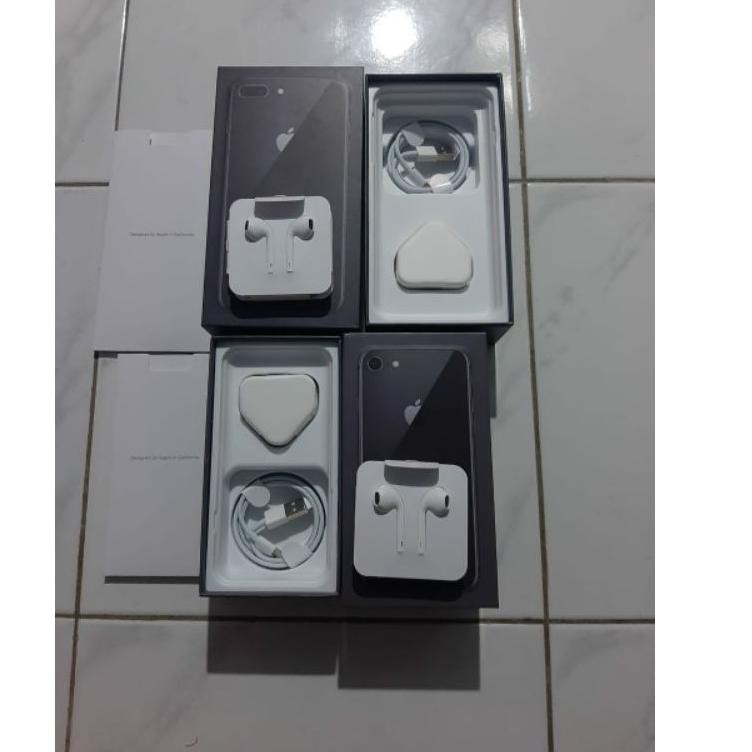

Terbatas Dus Box iphone 8 & 8 plus Fullset ACC Reguest Stiker imei .