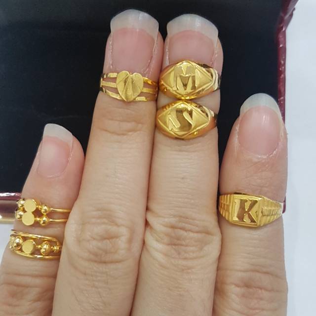 Cincin Anak Emas Asli Kadar 700 Setengah Gram Simple Mewah Indonesia