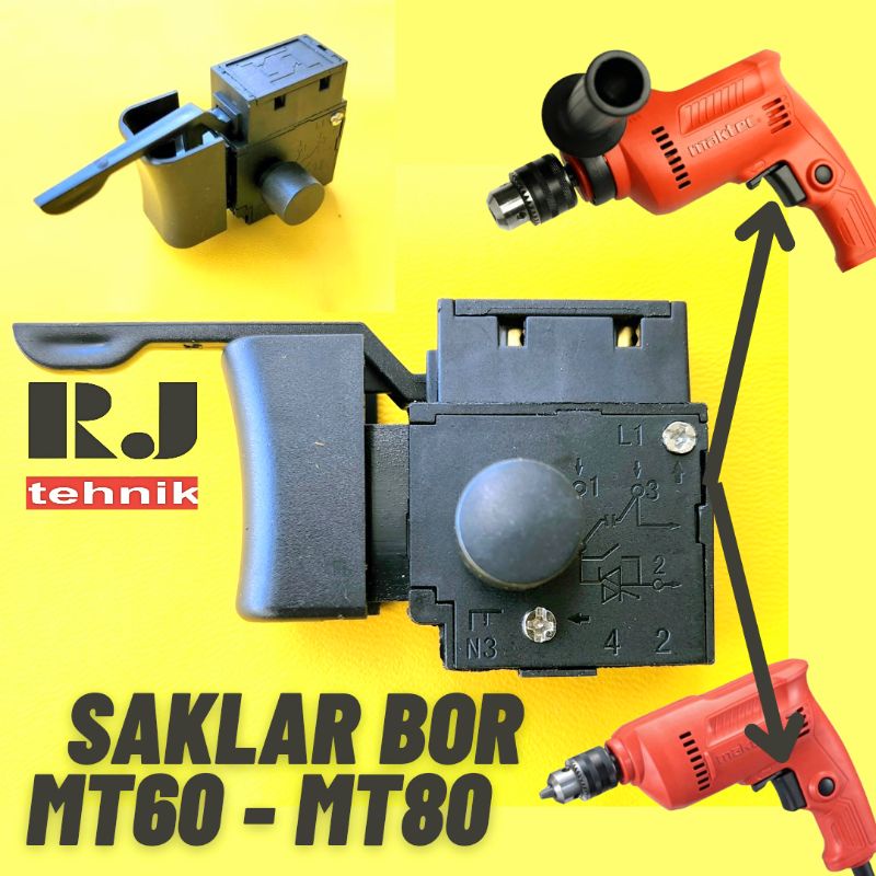 Jual Maktec MT80 Switch Saklar Skakel Bor Spare Part Bor MT 80 MT603 ...