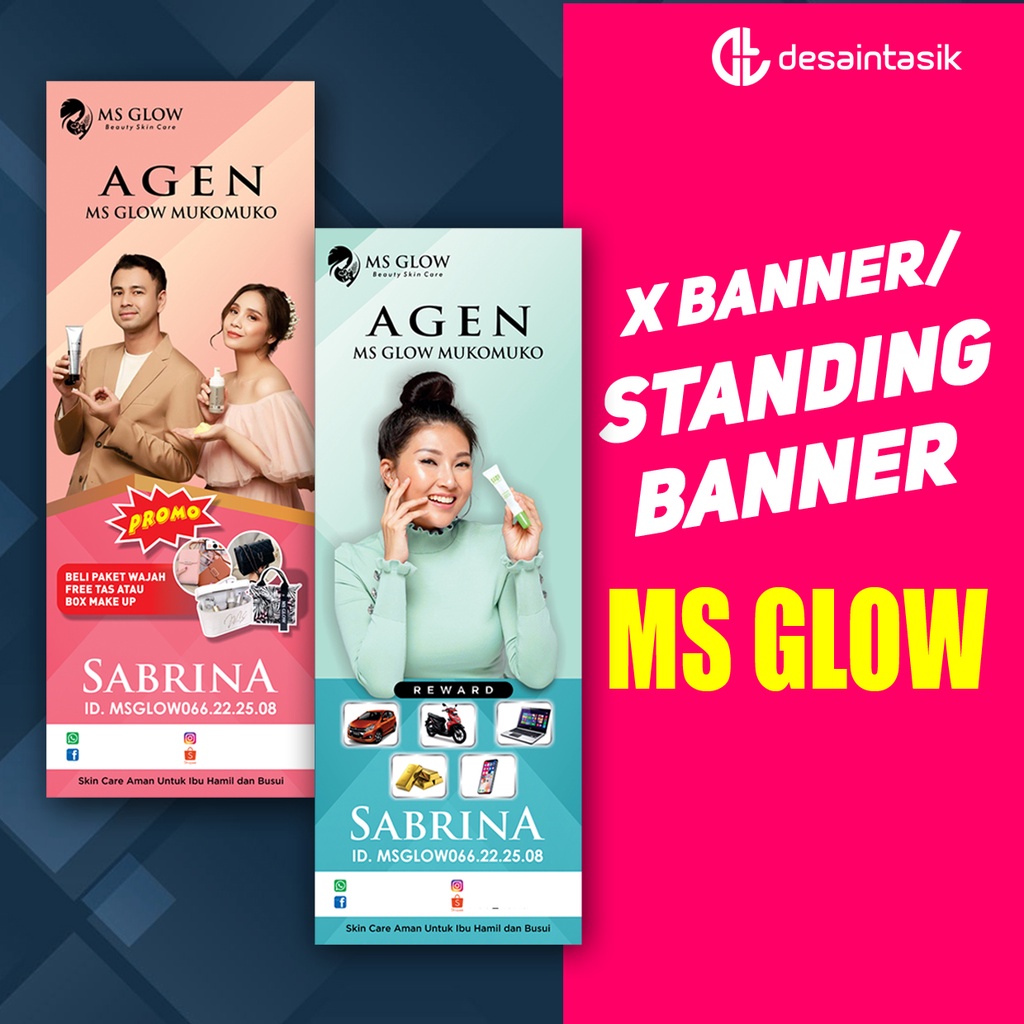 Jual Standing Banner Spanduk Ms Glow Berdiri 60x160 Cm Shopee Indonesia 4992