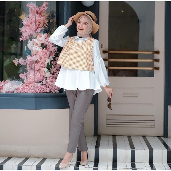 Yuzu Peplum Blouse | Terminal Grosir | Atasan Wanita Original