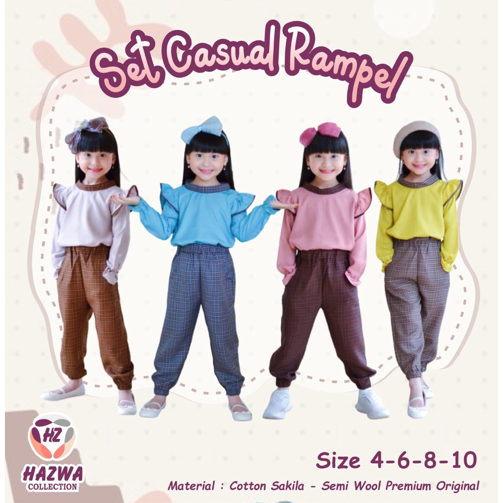 Ready stock Set Casual Rample By Hazwa Collection