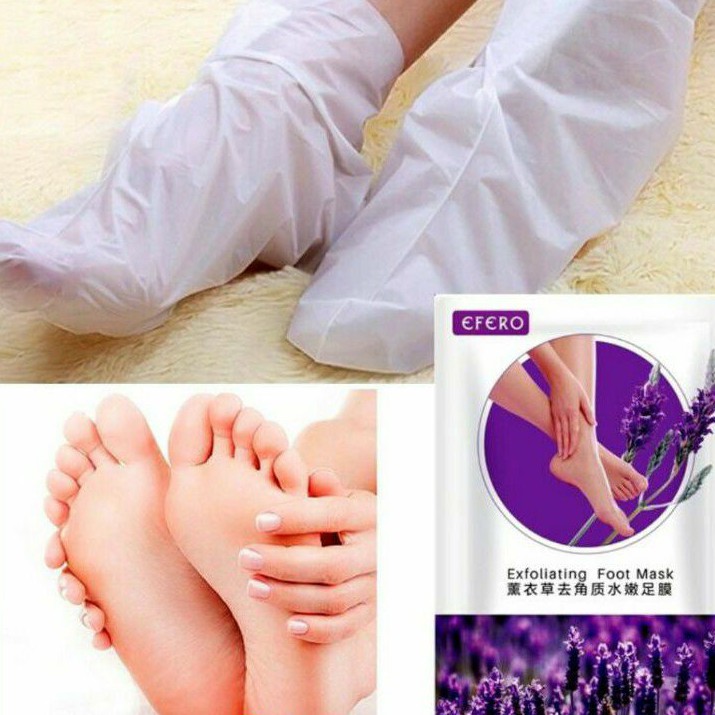 1 pasang Efero foot mask masker kaki foot peeling foot exfloating efero exfloating foot mask