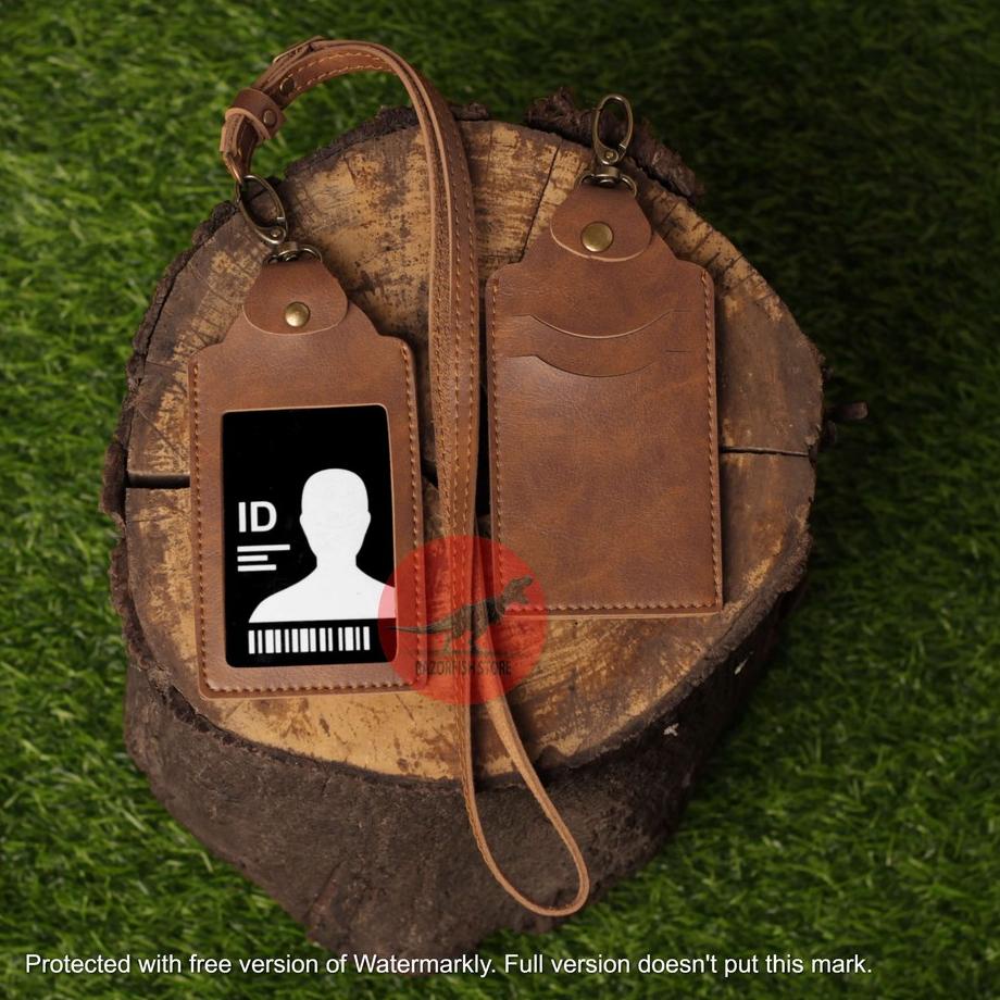 

Update! Name Tag ID Card Holder / Panitia / Gantungan Kartu Nama / Tali ID Card Nama Kulit QUICK Slot Kartu