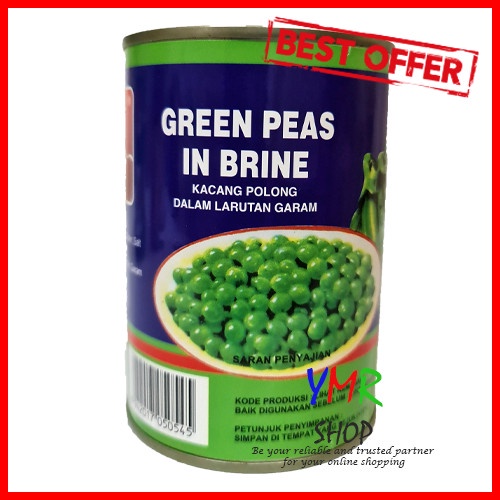 

Kacang Polong Hijau mentah basah Kaleng IKPS Brand 397 Gram / Green Peas in Brine