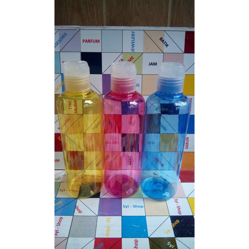 Botol Kosmetik 250 ml Plastik Tutup Press Top