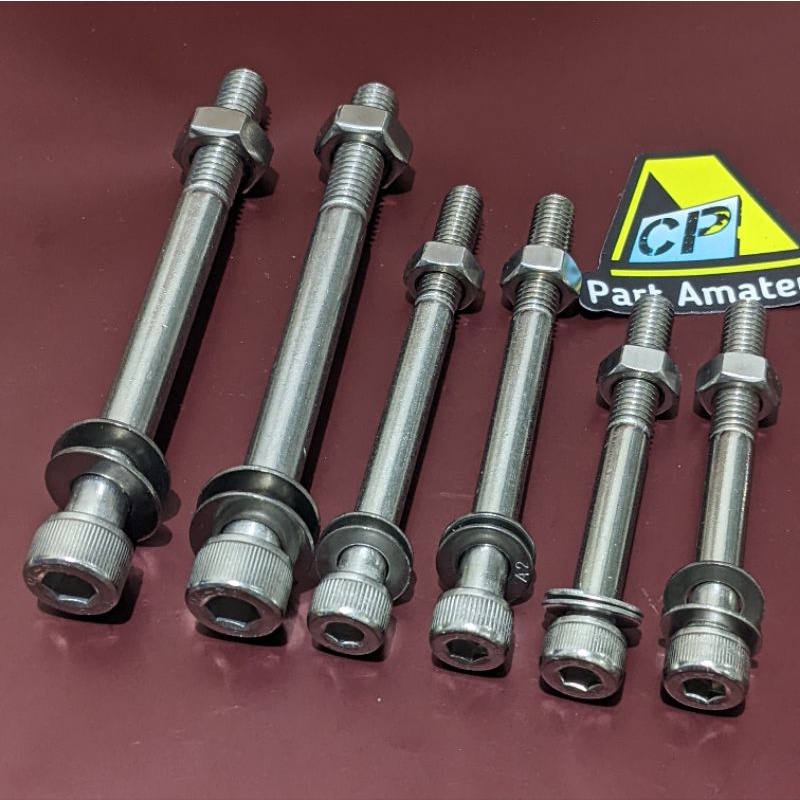THE Baut pangkon mesin depan belakang cb gl mp tiger l stenlis baut pangkon mesin stainless depan be