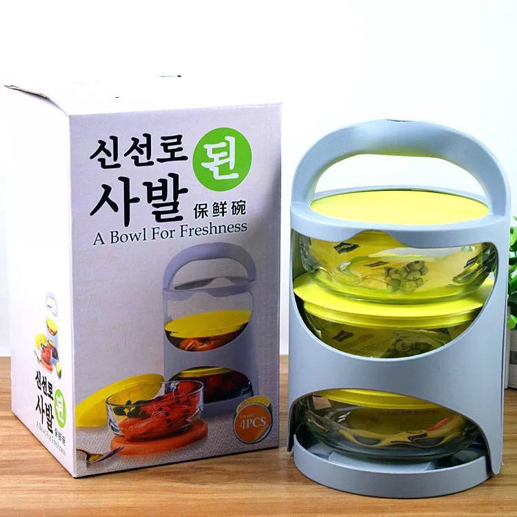 Korean Style Mangkok Buah/Rantang Kaca/Mangkok Sayur/Mangkok Salad/Salad Bowl/Bowl