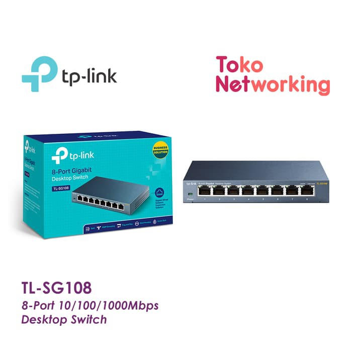 TP-LINK TL-SG108: 8-Port 10/100/1000Mbps Desktop Switch