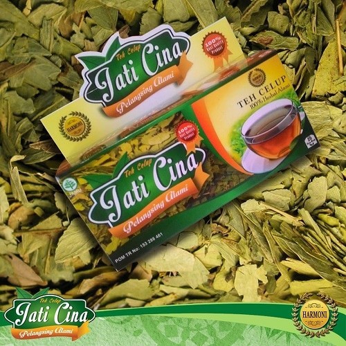 Teh Celup Daun Jati Cina Harmoni Pelangsing 100% Alami 1 Box Isi 20 Sachet