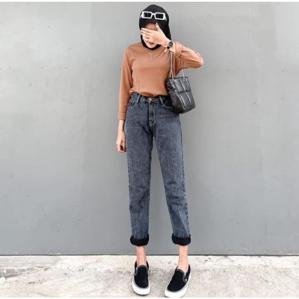 1KG MUAT 3PCS | BOYFRIEND JEANS BAGGY CELANA JEANS HITS OOTD SELEBGRAM TERBEST SELLER HIGH QUALITY