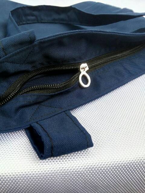 Totebag | tote bag | goody bag canvas drill polos resleting 36cm x 42cm