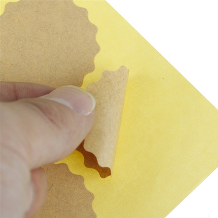 Paper Tags Sticker Label - Blank Round Kraft Paper (1sheet/12pcs)