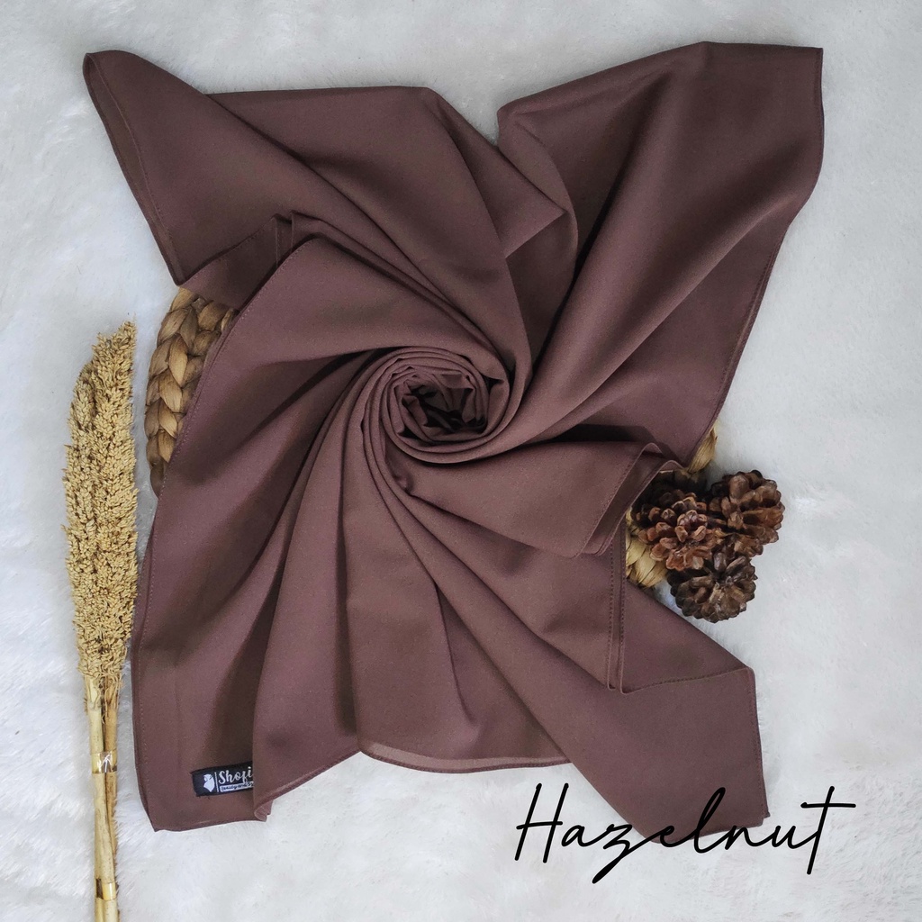 HIJAB PASHMINA DIAMOND ITALIANO 180x75 JAHIT TEPI, JILBAB PASHMINA, PASMINA DIAMOND-Hazelnut