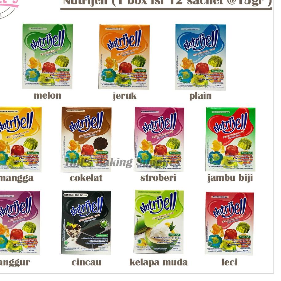 

Terbaru - NUTRIJELL 1 BOX 12 sachet @ 15 gr / JELLY POWDER / NUTRIJEL COKLAT PLAIN MELON JERUK ANGGUR LECI CINCAU JAMBU BIJI STROBERI KELAPA MUDA MANGGA 15gr AGAR AGAR JELI INSTAN FORISA