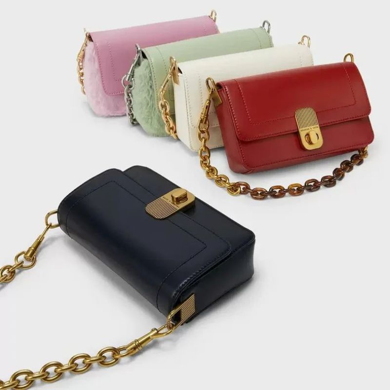 4.4 SALE | CK Enya Front Flap Turn-Lock Shoulder Bag