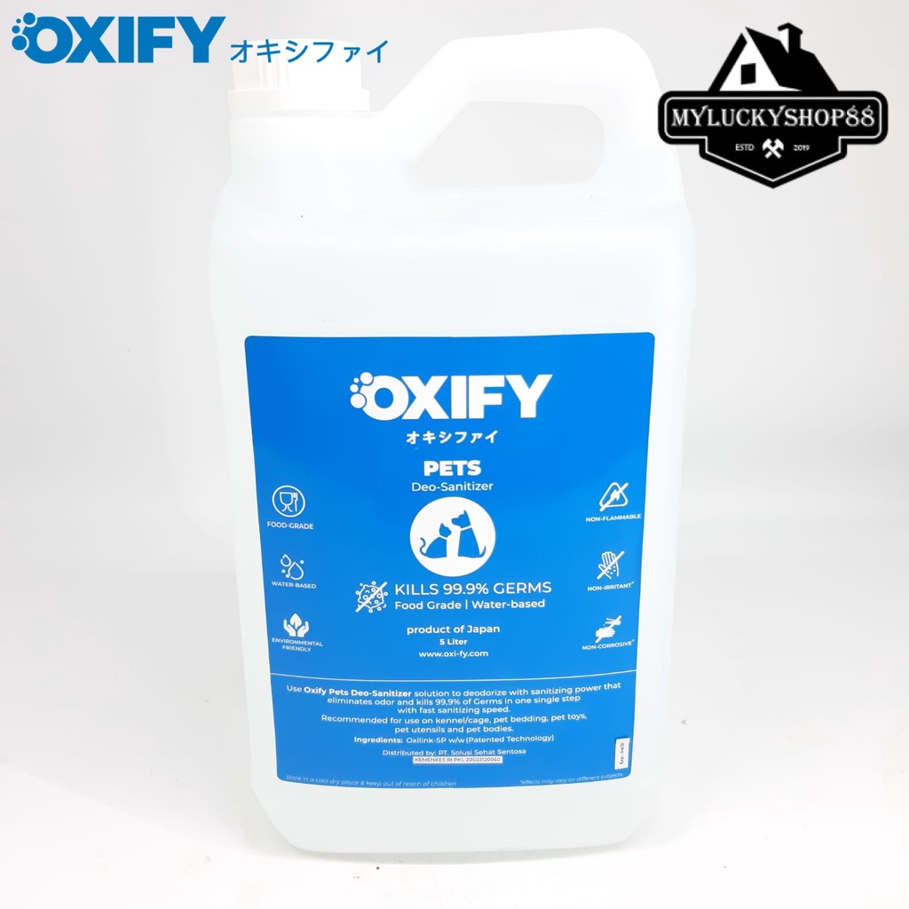 OXIFY Pets Deo Sanitizer Disinfectant Japan 5L Water Based