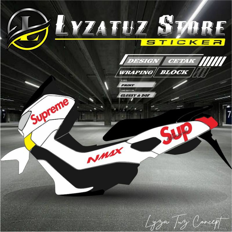 CUTTING STICKER N MAX NMAX SUPREME MURAH PROMO