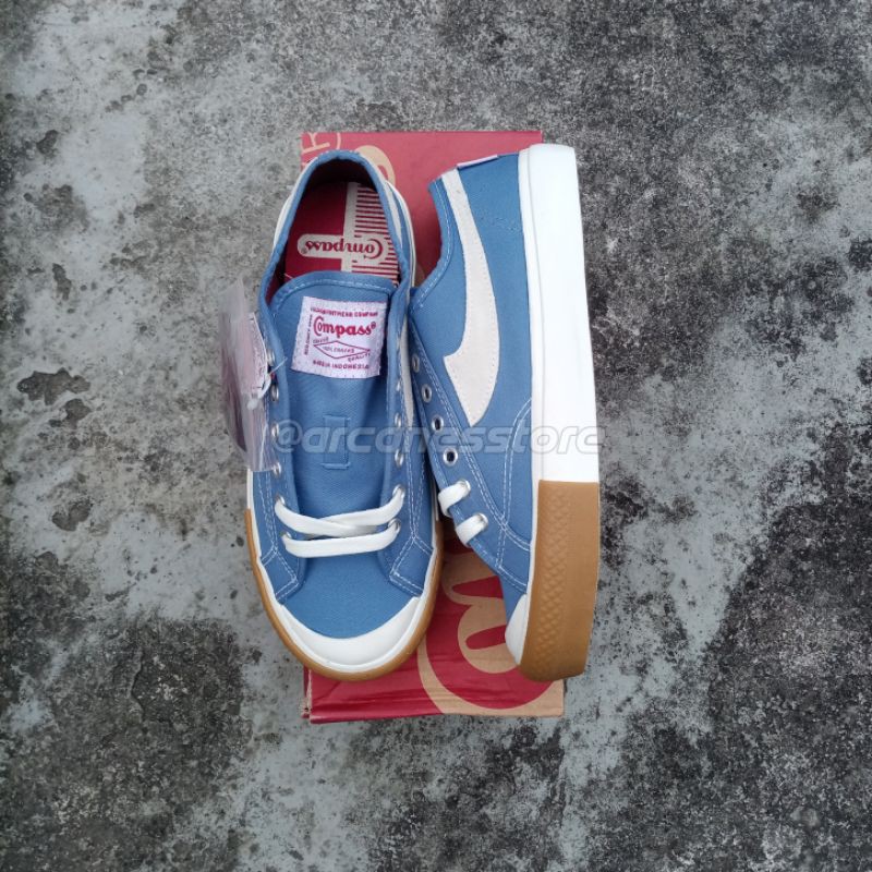  Sepatu  Compass  Gazelle Low Blue  Sky  Shopee Indonesia