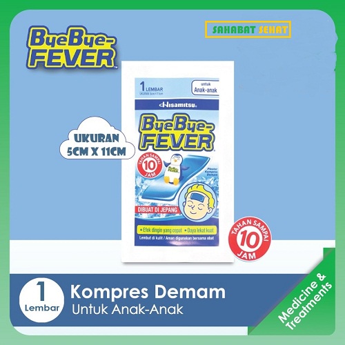 Hisamitsu | Bye Bye Fever Anak | Kompres Demam Bayi | Byebye Fever