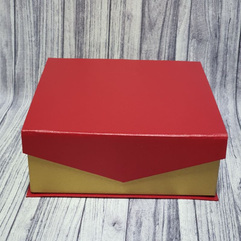 Box kue Magnet Dasi 23x23x8cm /kotak kue lapis legit / Hamper Lebaran Imlek Natal