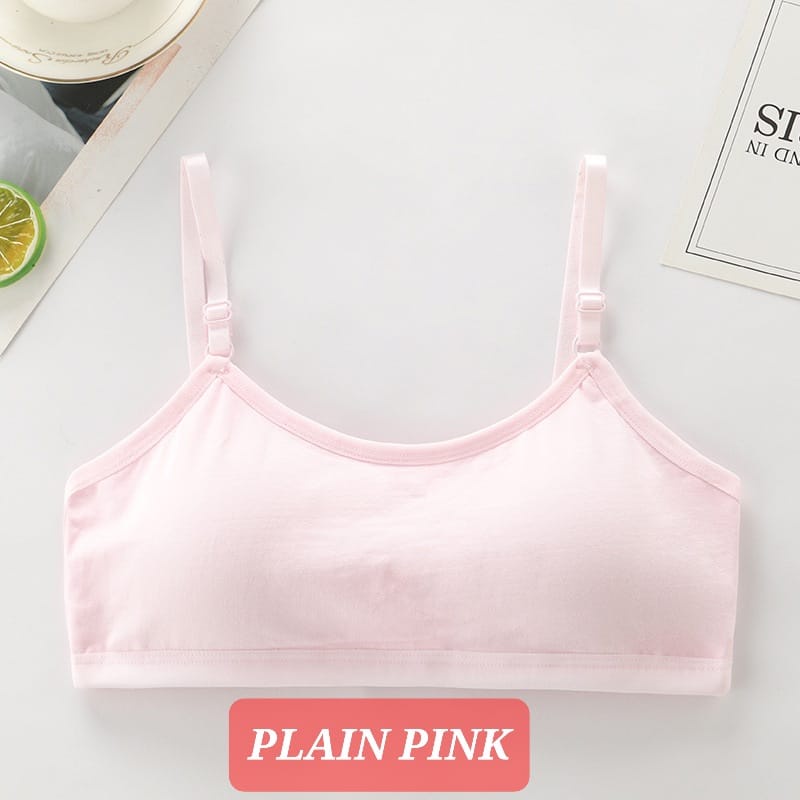PLAIN BRA PAKAIAN DALAM ANAK SD SMP REMAJA TANPA KAWAT KATUN IMPORT NYAMAN NOT SOREX