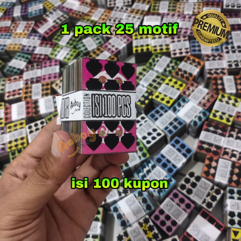 mainan gosokan bom boman 100kupon titik 15 gosok gosok bom tengkorak gosokan murah susah di tebak gosokan terbaru motif campur banyak motif warna campur banyak warna gosokan berhadiah