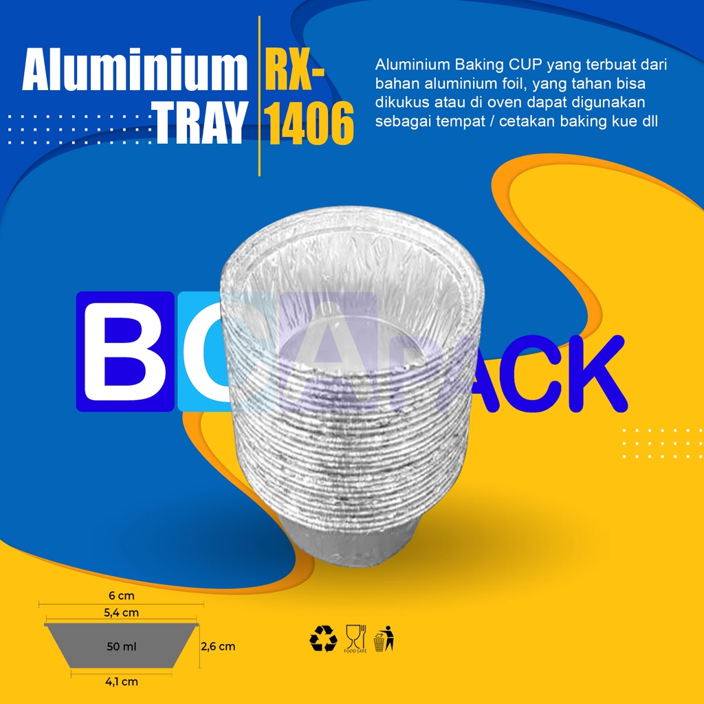 ALUMINIUM MODEL CUP RX-1406- WADAH ALUMINUM CUP RX 1406