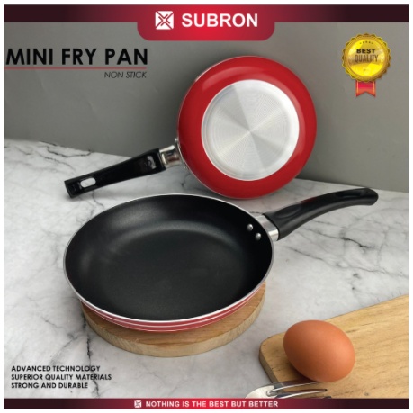 Subron Frying Pan Fry Pan Lapisan Teflon Non-Stick Anti Lengket 18cm Tebal Tanpa Tutup