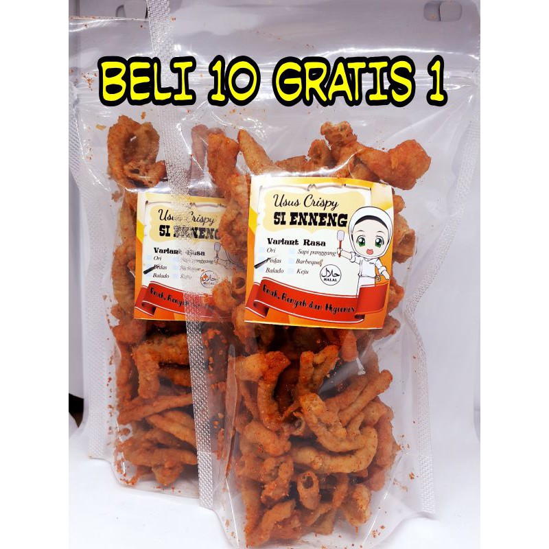 

USUS CRISPY 100 G HALAL BERKWALITAS PREMIUM