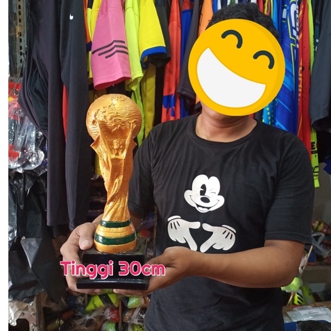 PIALA BOLA FUTSAL WORLD CUP FIBER PIALA DUNIA J3 TINGGI 30CM