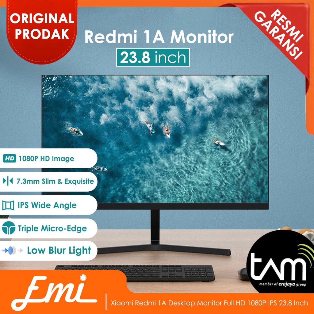 Redmi 1A Desktop Monitor Full HD 1080P IPS 23.8 Inch Internasional