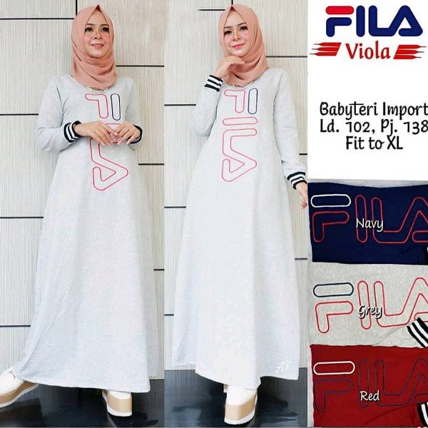 NEW RELEASE  Baju Muslim Wanita Terbaru Fila Maxi Fiola Dress     BL MURAHMERIAH