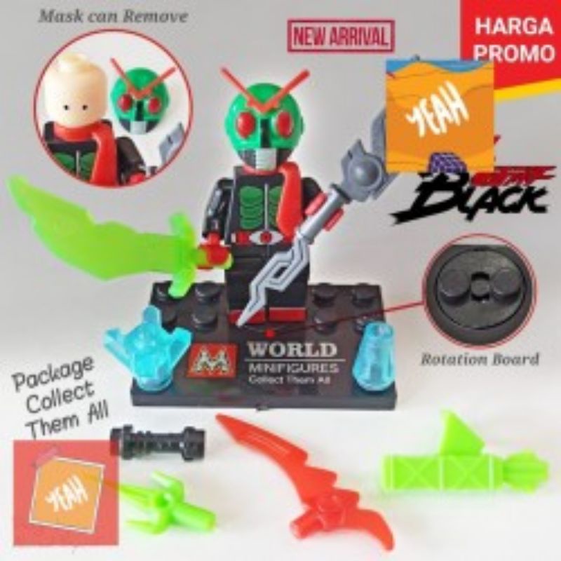 1 pcs mainan mini figure kamen rider