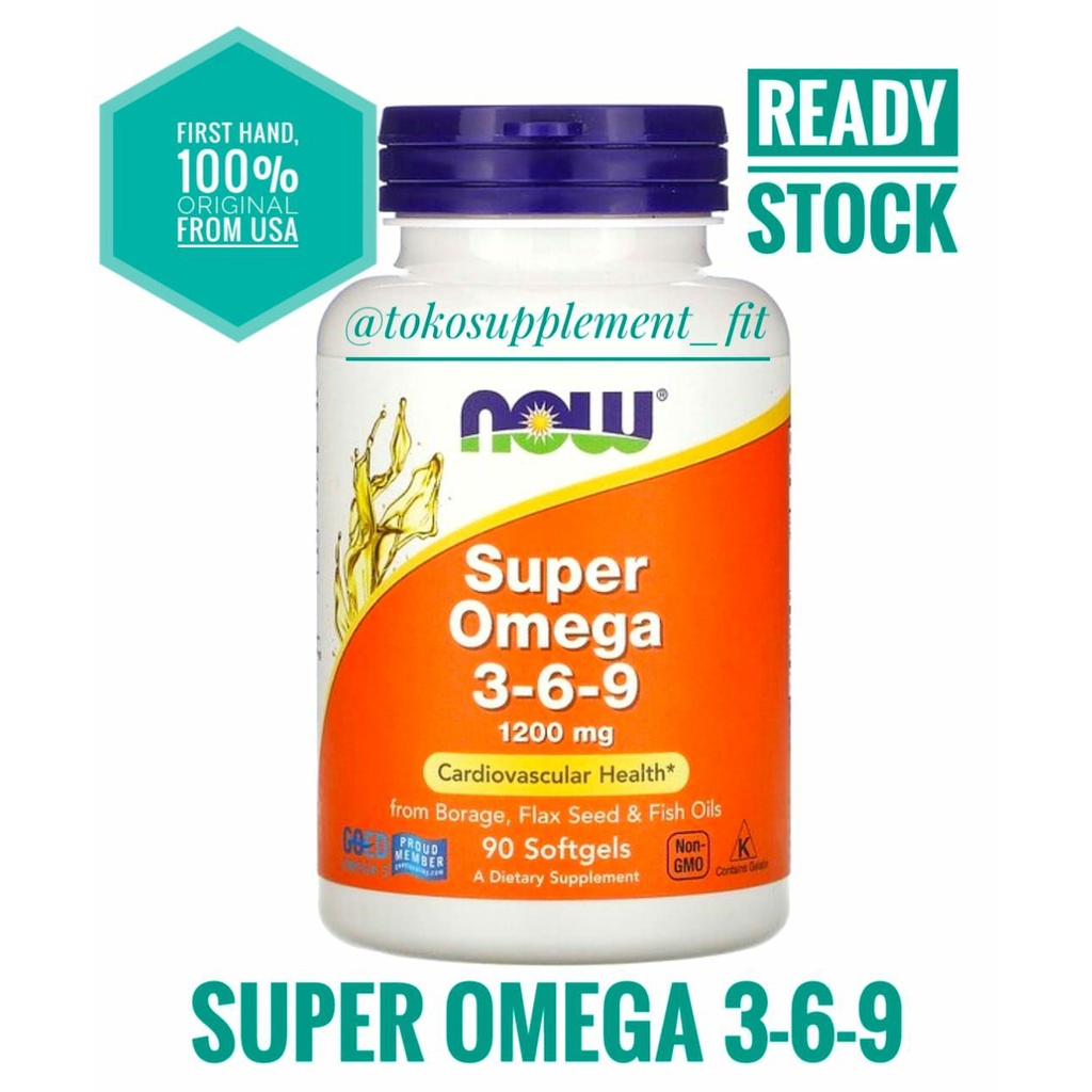 Now Super Omega 369 3-6-9 1200 mg 90 Softgels cardio health Now Foods