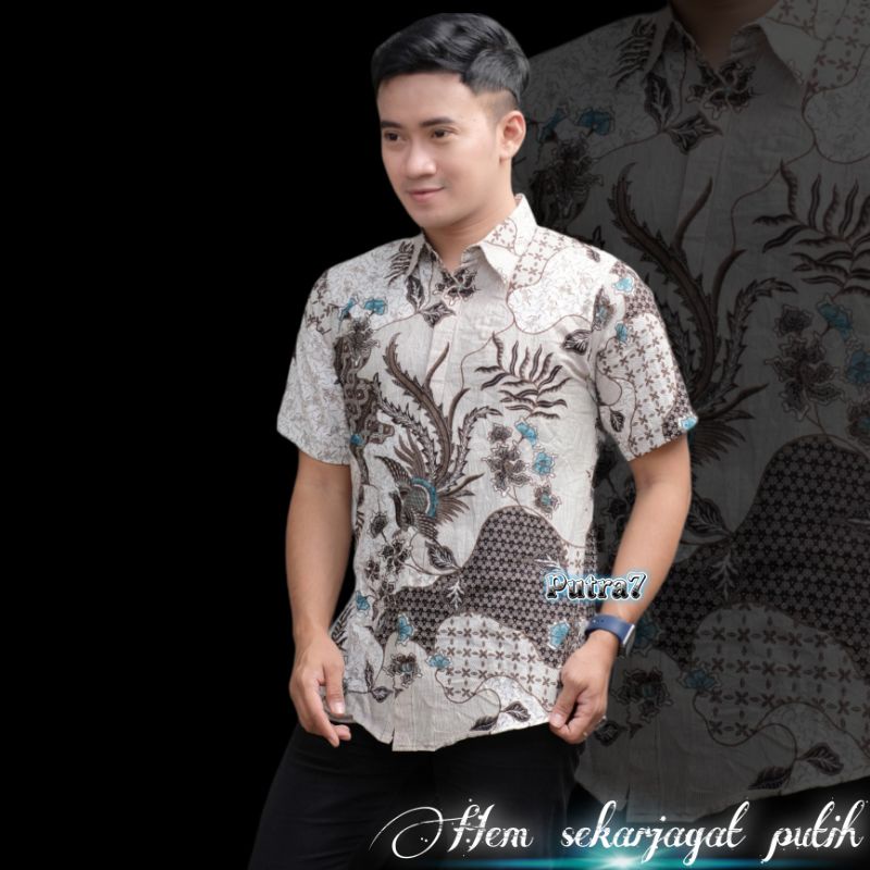 Batik Pria Lengan Panjang Batik Rezz Art motif Garuda Size M L XL XXL 3L 4L 5L 6L JUMBO Reguler-7
