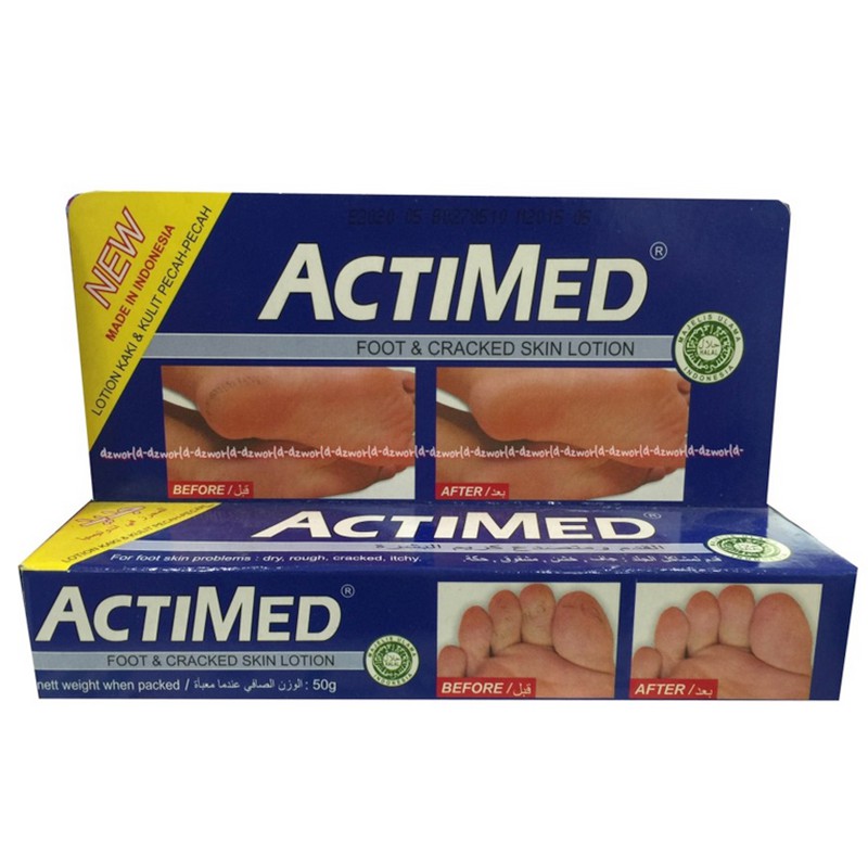 Actimed Food &amp; Cracked Skin Lotion 50gr mengatasi Tumit Kaki Pecah Pecah Kering Aktimed