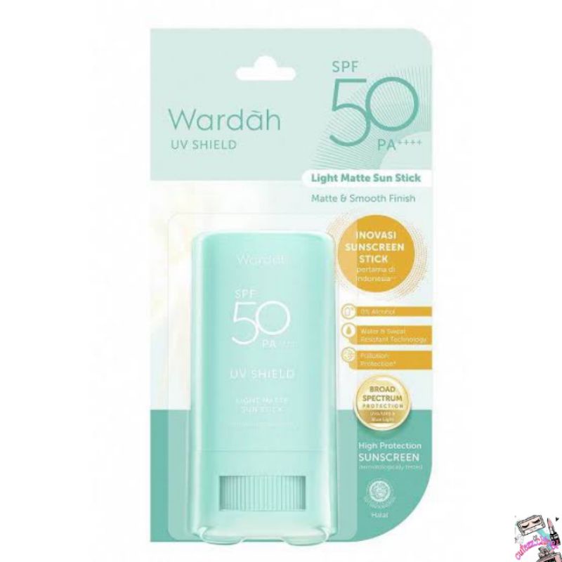 ☃Cutezz_Ching1☃Wardah UV Shield Light Matte Sun Stick SPF 50 PA+++ 22g