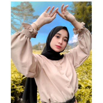 PROMO  NIKI BLOUSE / TUNICIA AMRELO ANGELIC BLOUSE Blus Muslim Fashion Wanita