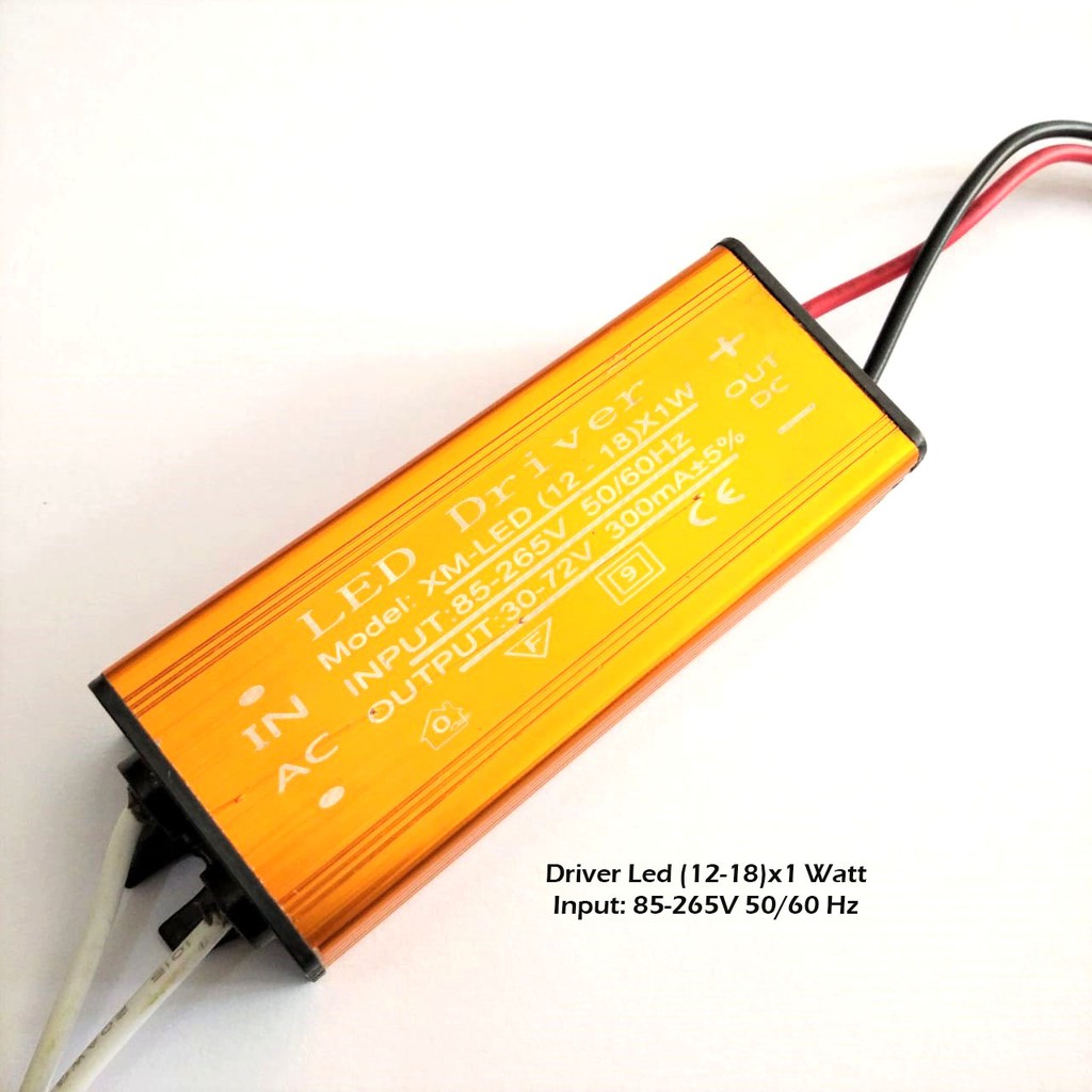 LED Driver (12-18)x 1 watt WATERPROOF CASING BESI