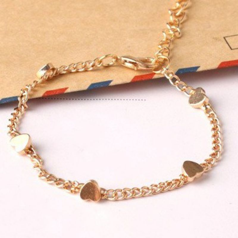 Gelang Wanita Rantai Bandul Love Hati Chain Import Bracelet Korean Style