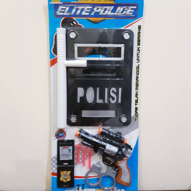 Mainan Set Perlengkapan Polisi - Pistol Tameng Borgol Anak Edukatif