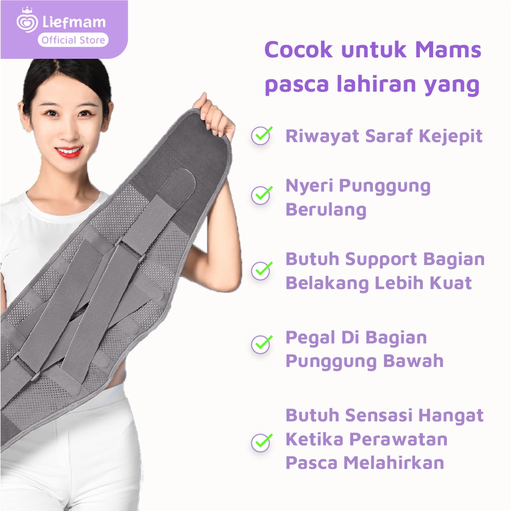 Thermal Corset Liefmam - Korset Peramping Pasca Melahirkan dengan Tourmaline