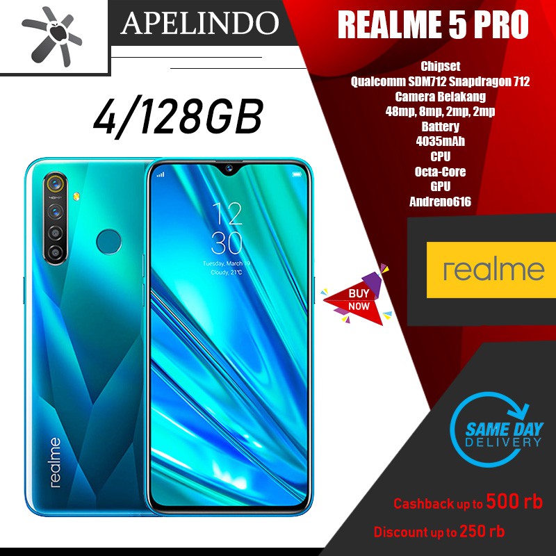 REALME 5 PRO 4GB RAM 128GB ROM GARANSI RESMI 1 TAHUN