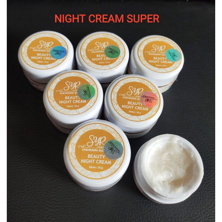 Bisa cod bpom skincare eceran night cream syahreni glowing paket super night cream syahraeni glowing