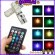 Lampu LED RGB Mobil T10 6 SMD 5050 2W 12V 2 PCS + Remote Control - Multi-Color