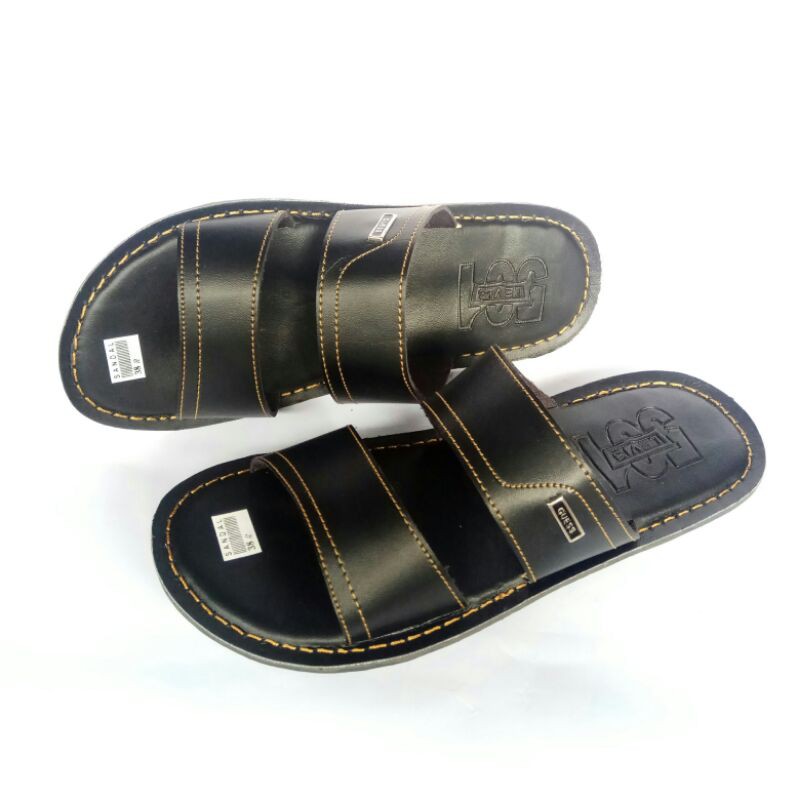 Sandal Pria Slop Kulit, Sendal Selop Pria, Sandal Slop Ban 2-2